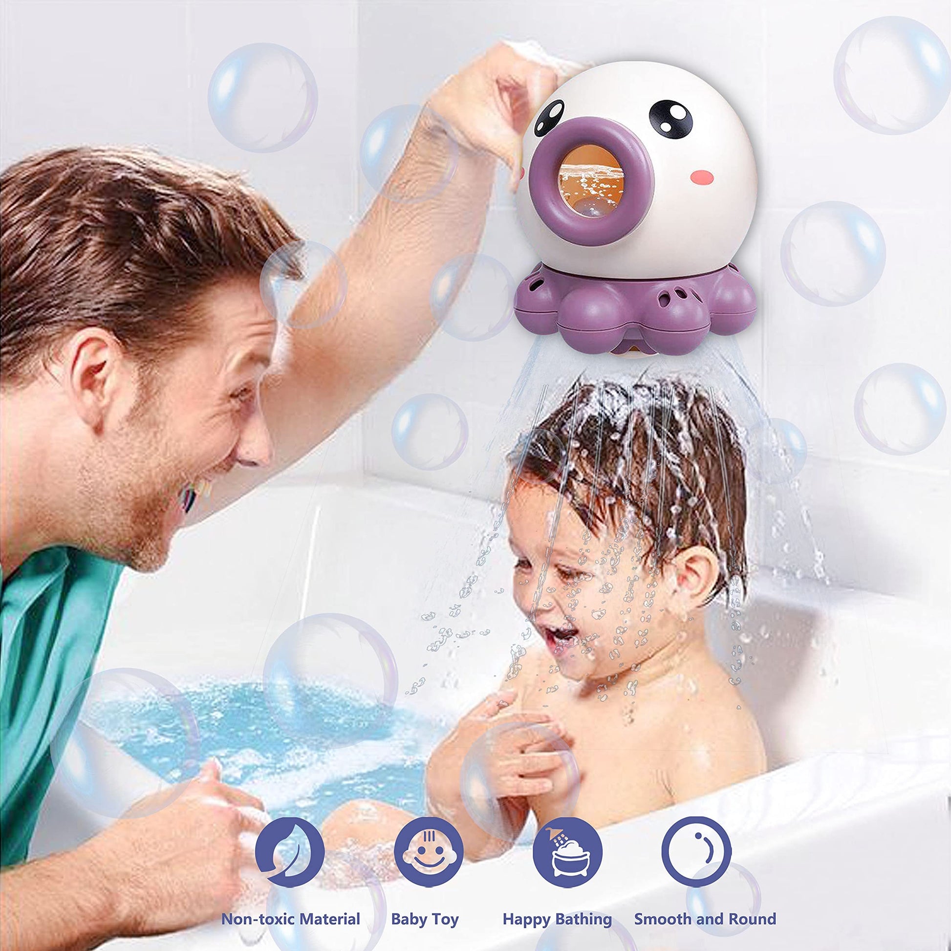 Octopus Fountain Bath Toy: Rotating Water Jet for Kids - QuaTechh