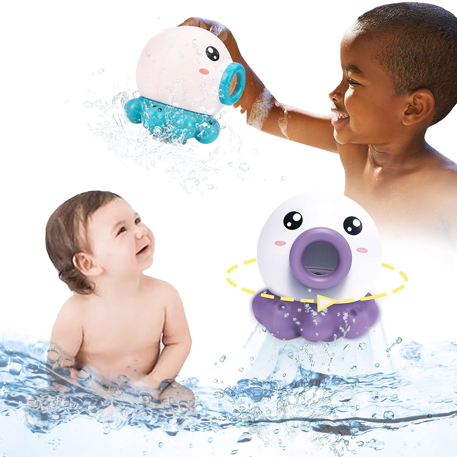 Octopus Fountain Bath Toy: Rotating Water Jet for Kids - QuaTechh