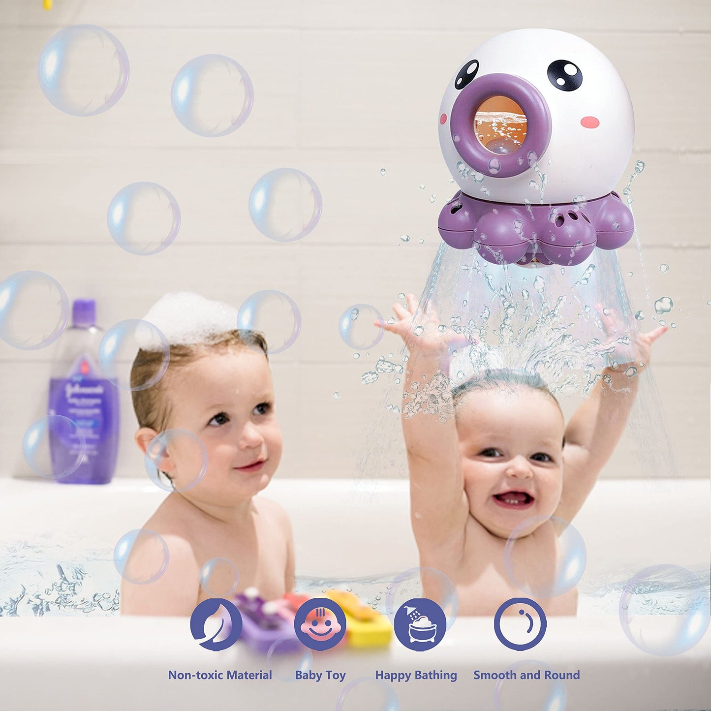 Octopus Fountain Bath Toy: Rotating Water Jet for Kids - QuaTechh