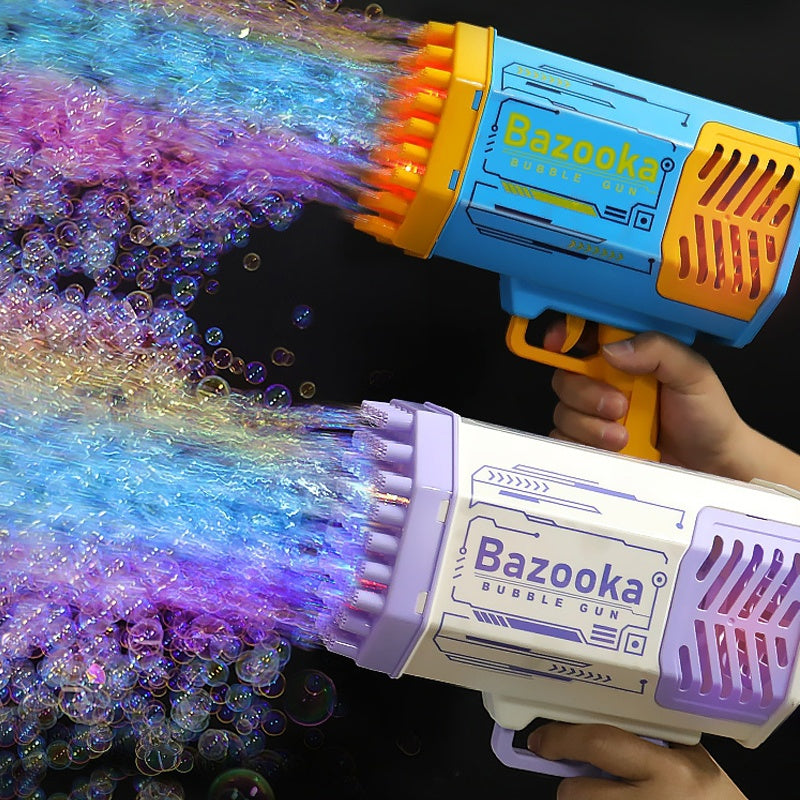 Rocket Bubble Gun with Lights: Fun Automatic Bubble Blower for Kids - QuaTechh